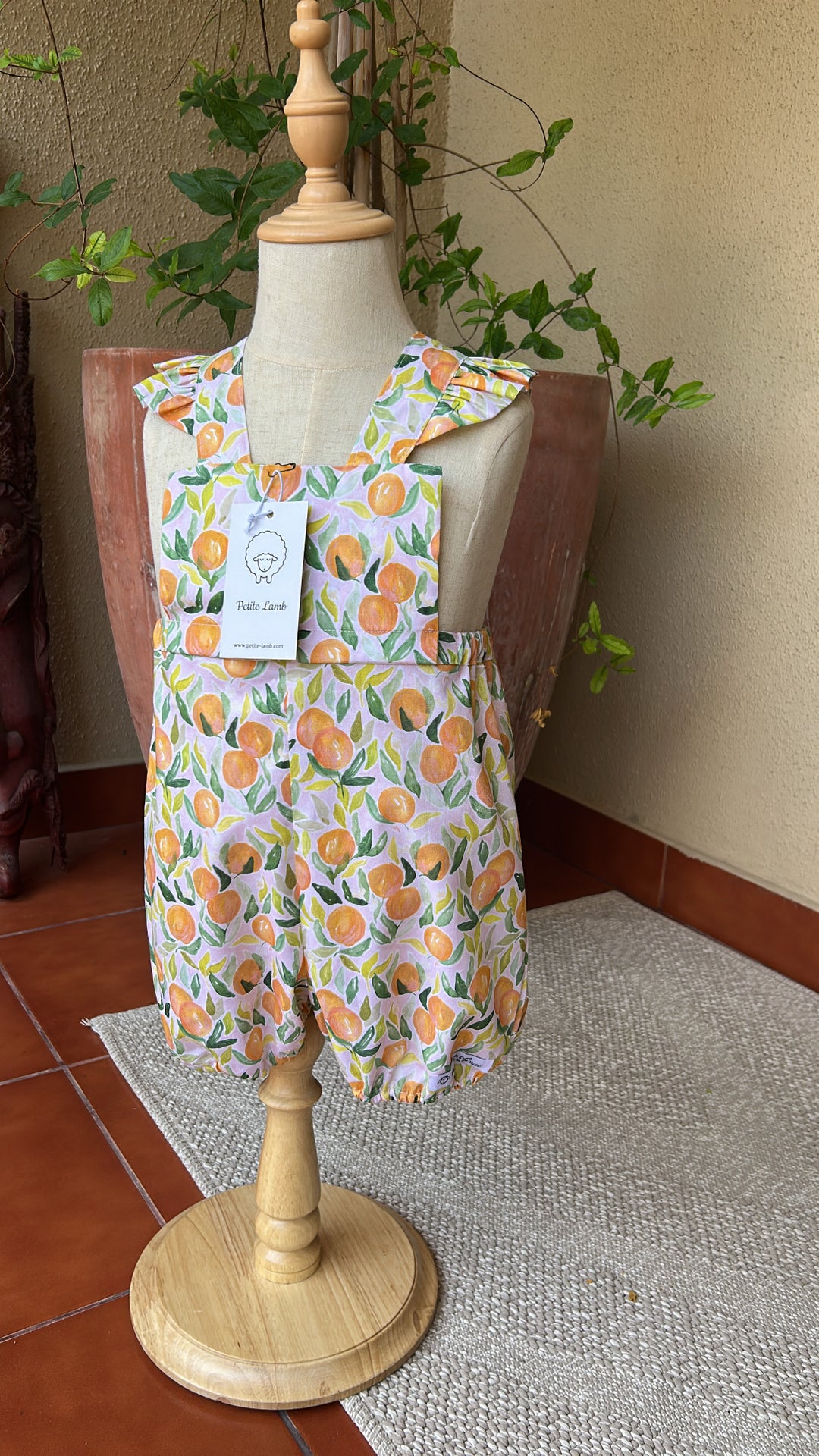 Tuscan Orange crossover romper