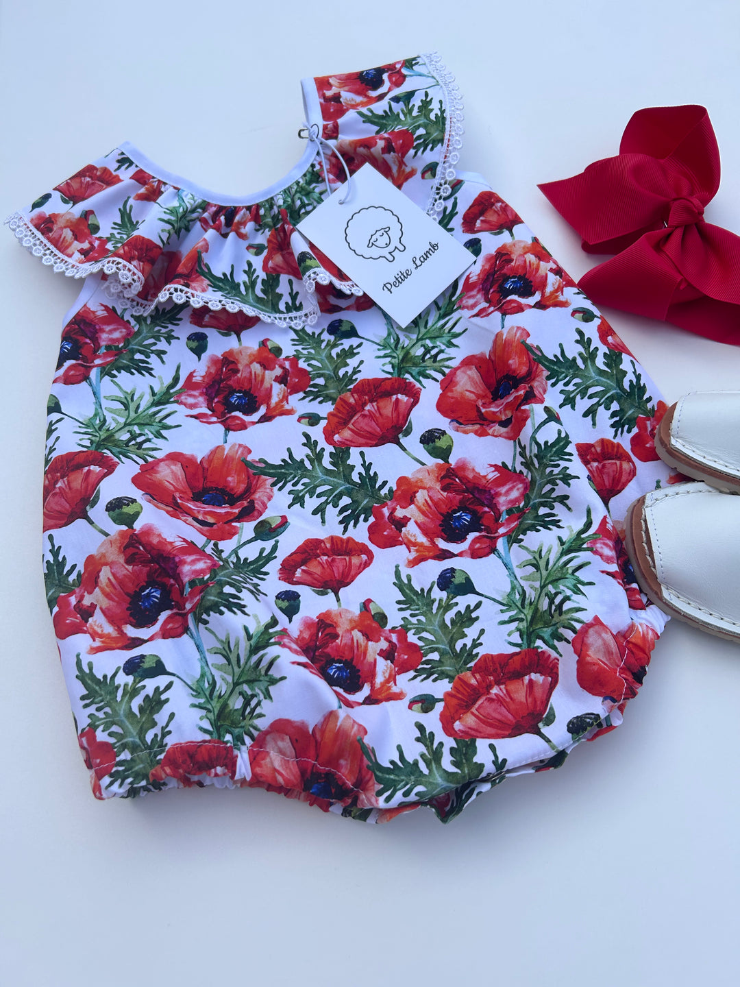 Poppy print romper