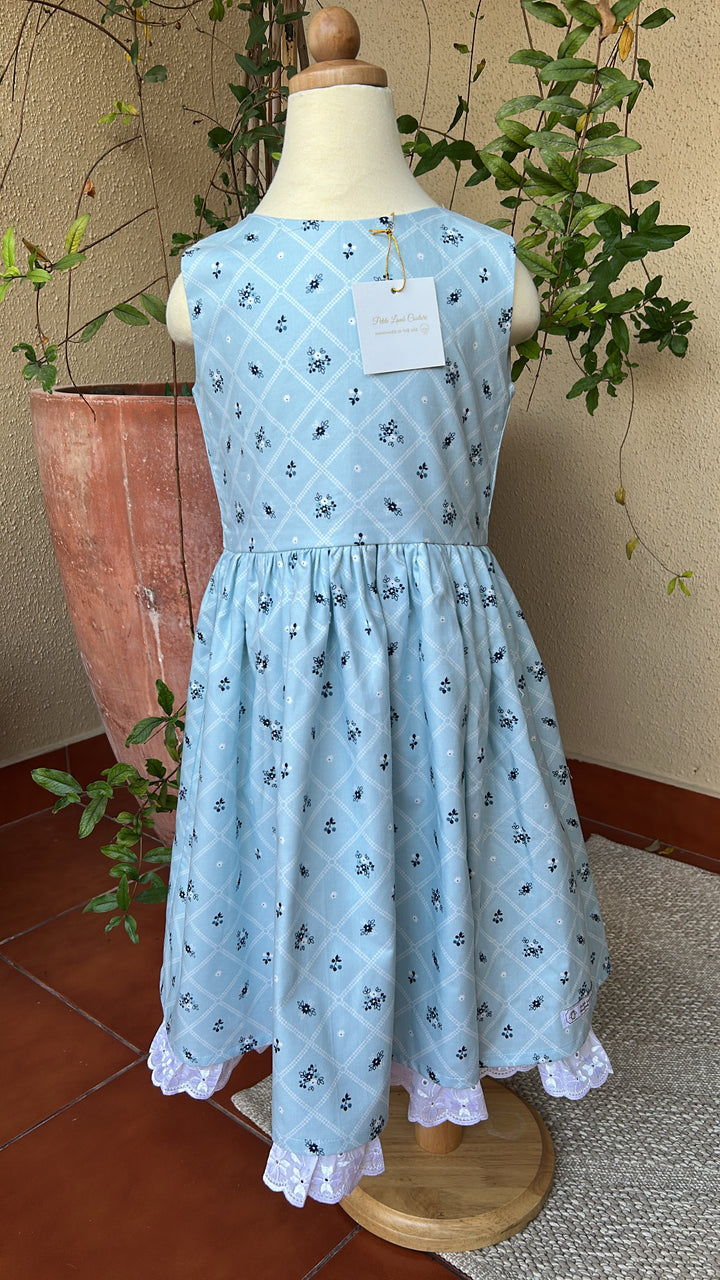 Petite Lamb Couture Chantilly Blue Dress