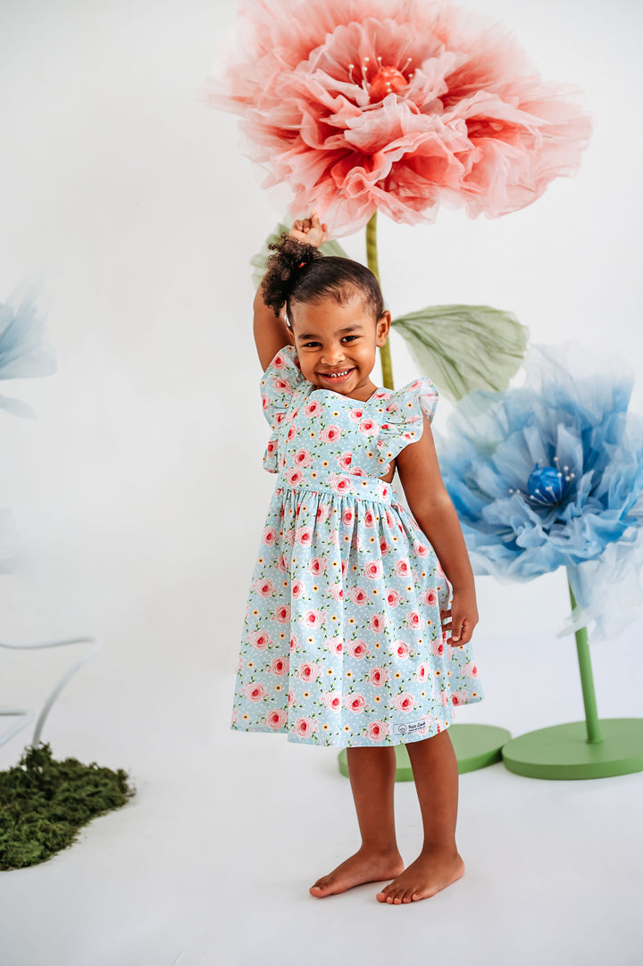 Crossover flutter dress