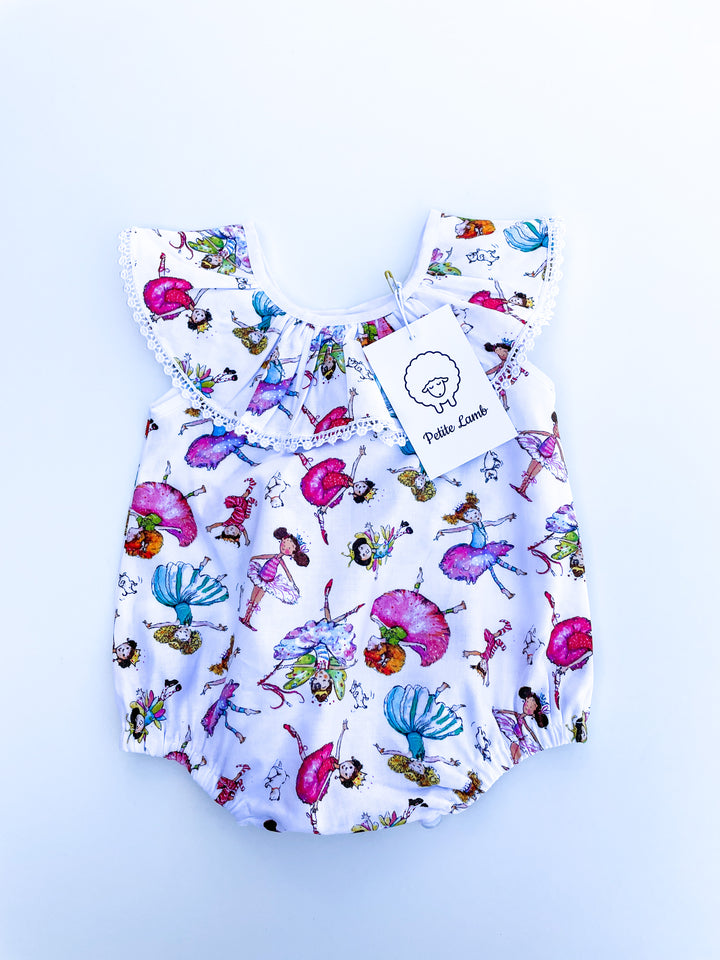 Ballerina Ruffle Collar Romper