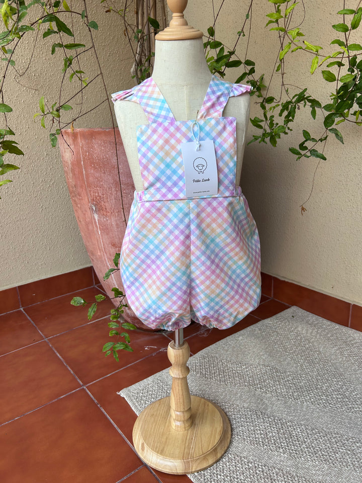 Rainbow crossover romper