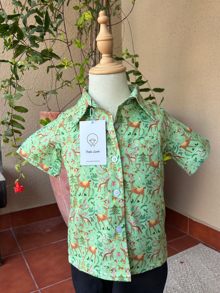 Festive shirt in green