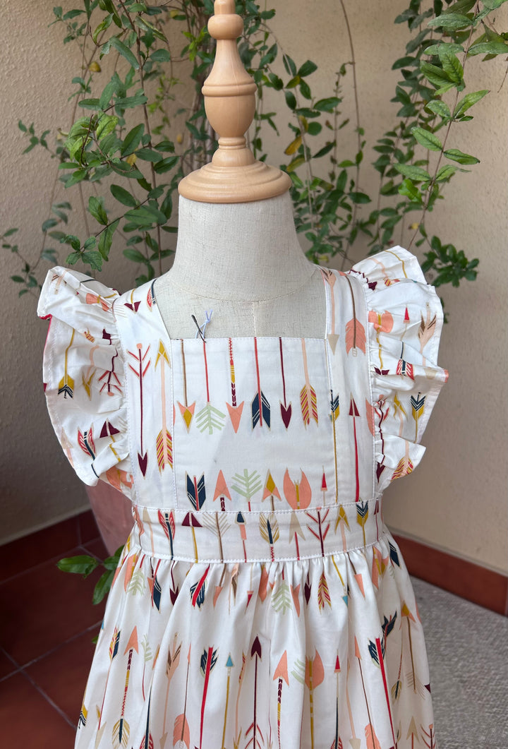 Crossover flutter arrows dress