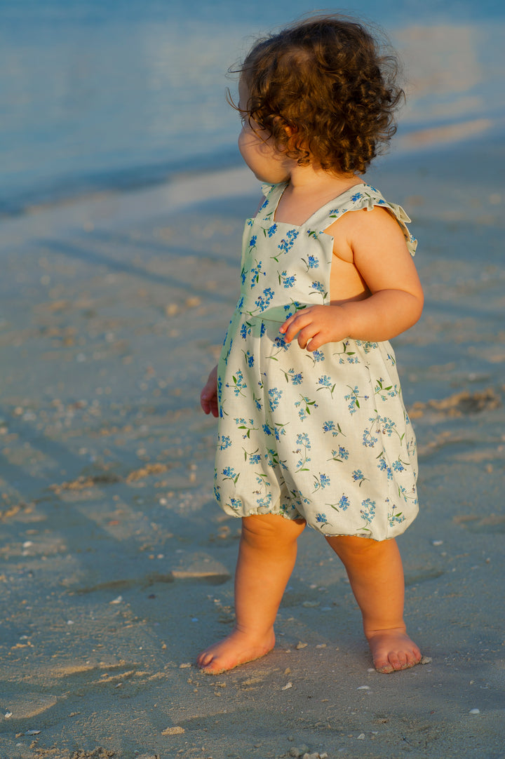 Golden Blossom Yellow Romper