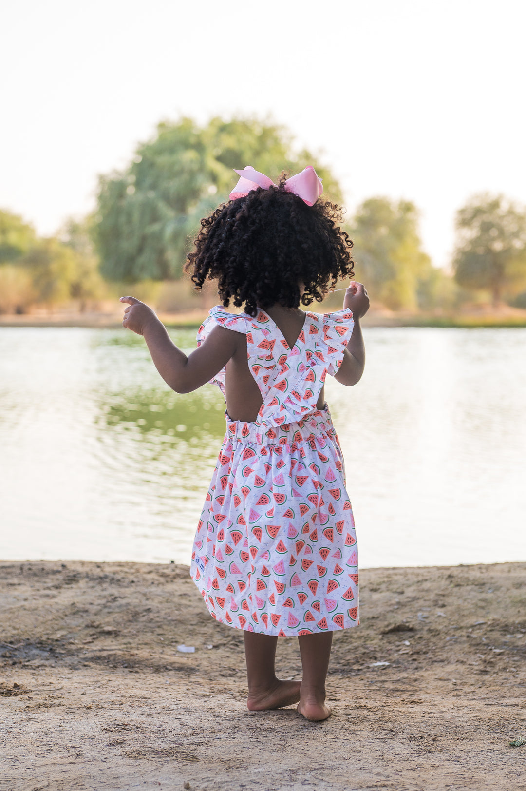 Crossover flutter watermelon dress - limited edition