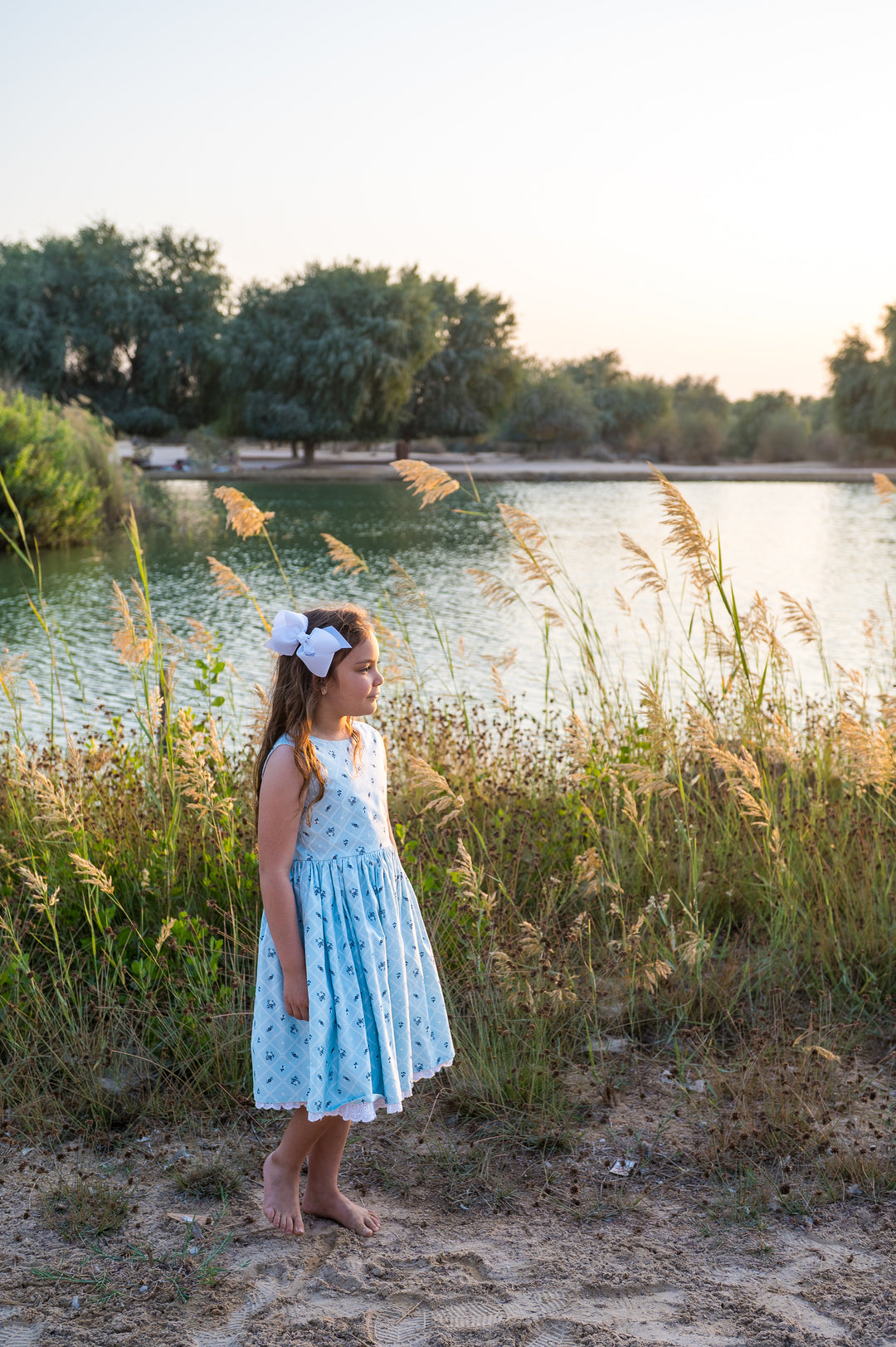 Petite Lamb Couture Blue Dress