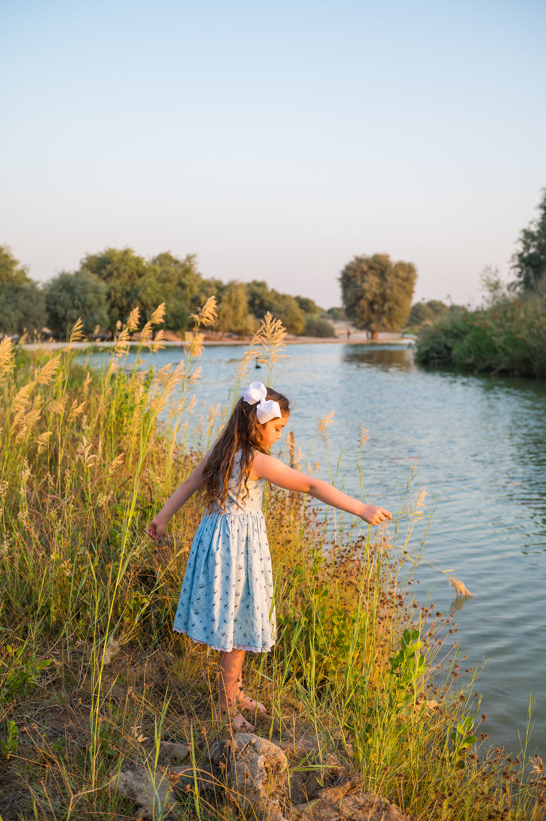 Petite Lamb Couture Blue Dress