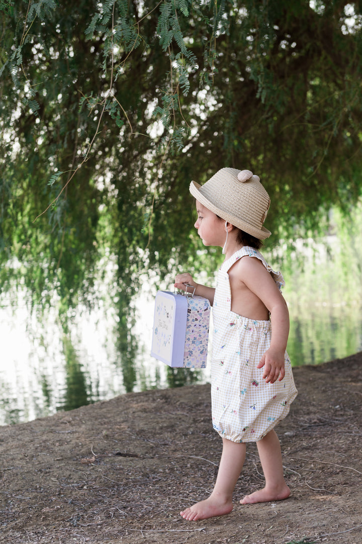 Yellow Gingham Romper