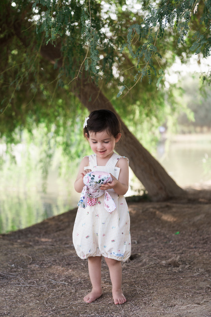 Yellow Gingham Romper