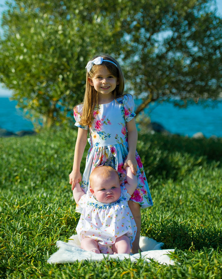 Petite Lamb Couture Floreo Romper