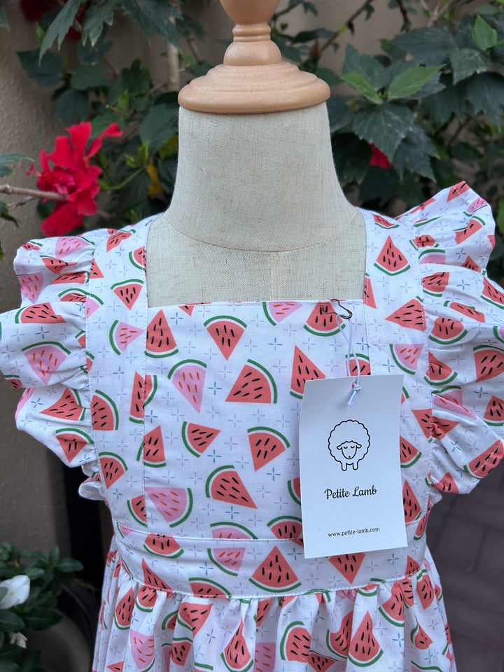 Crossover flutter watermelon dress - limited edition