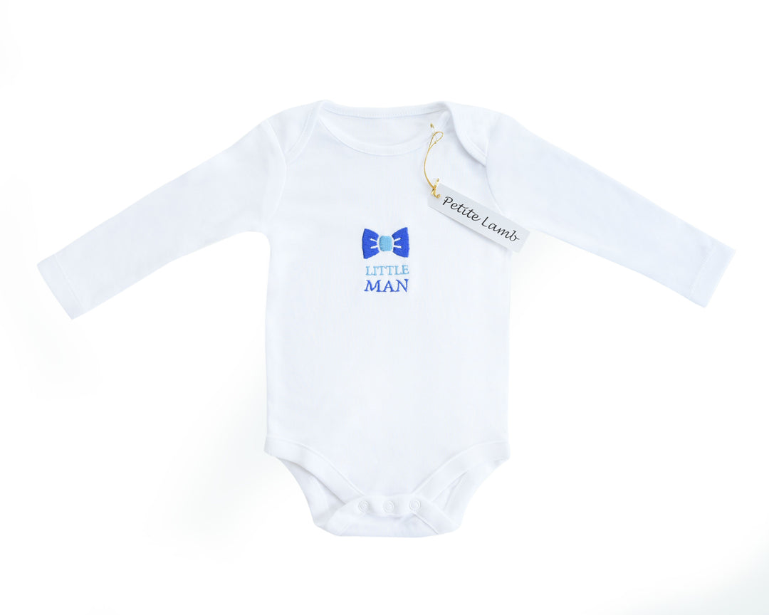 Embroidered Little Man bodysuit