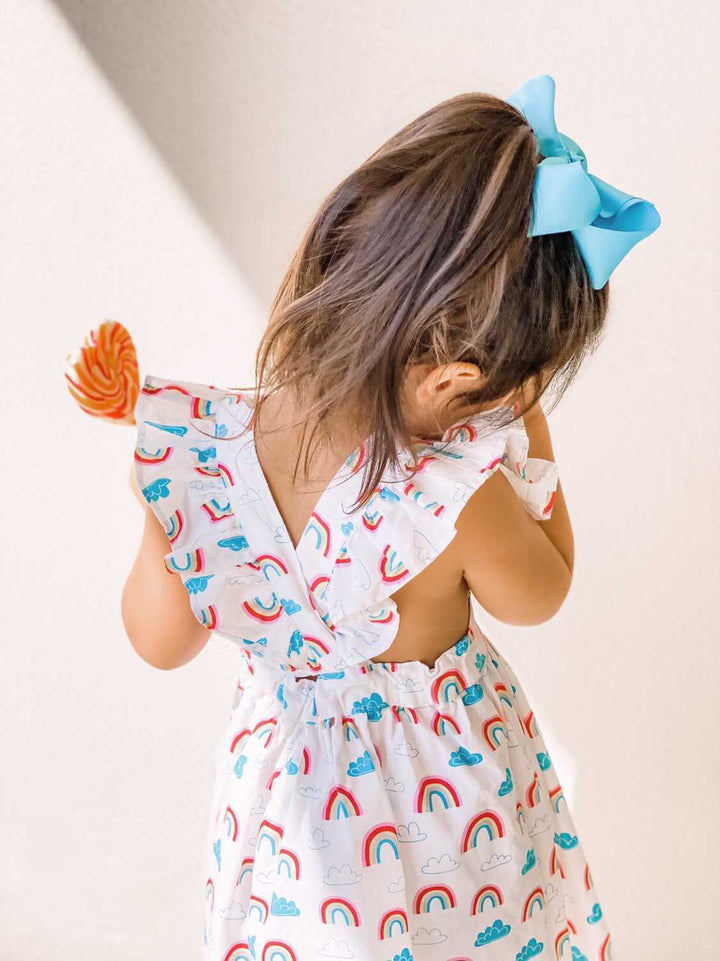 Rainbow flutter dress
